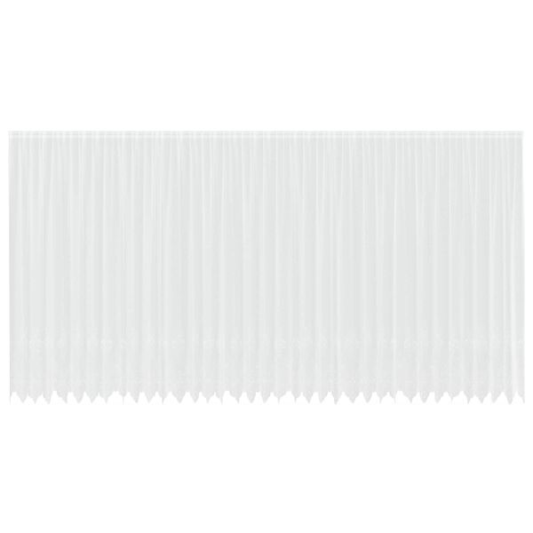 vidaXL Čipkov&yacute; Z&aacute;věs se z&aacute;clonami B&iacute;l&aacute; 260 x 900 cm Polyester