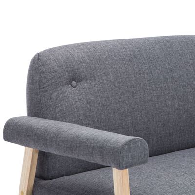 vidaXL 2místná sedačka textilní čalounění tmavě šedá