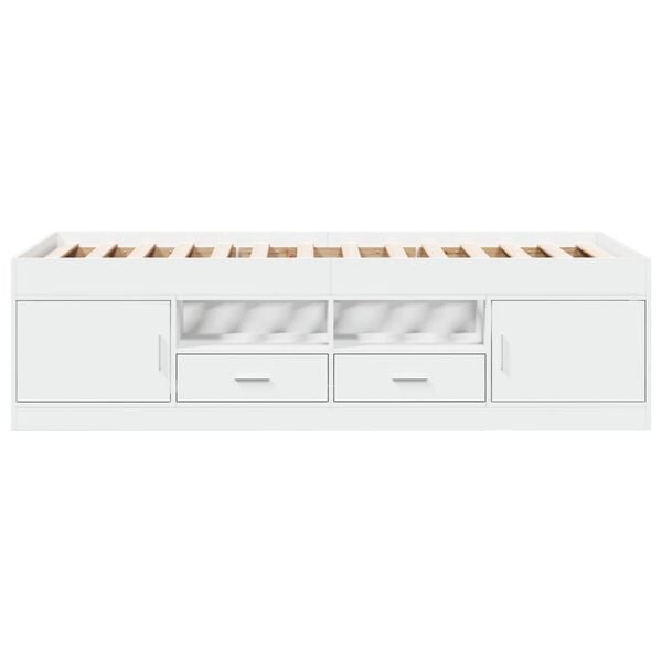 vidaXL Válenda se zásuvkami bez matrace bílá 100 x 200 cm