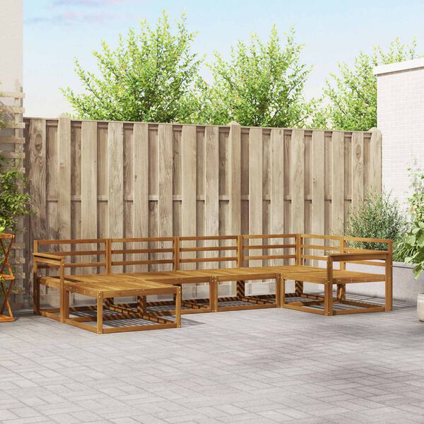 vidaXL Venkovn&iacute; pohovkov&aacute; souprava 6 pcs Př&iacute;rodn&iacute;