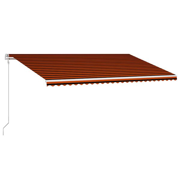 vidaXL Automatick&aacute; zatahovac&iacute; mark&yacute;za 600 x 300 cm oranžovo-hněd&aacute;