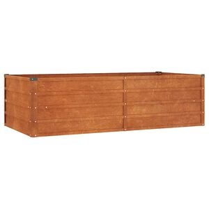 vidaXL Zahradn&iacute; vyv&yacute;&scaron;en&yacute; z&aacute;hon rezav&yacute; 160 x 80 x 45 cm cortenov&aacute; ocel