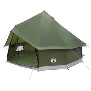 vidaXL Tipi stan 6m&iacute;stn&yacute; Olivově zelen&aacute; Polyester a ocel