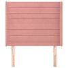 vidaXL Čelo postele typu ušák růžové 103x16x118/128 cm samet