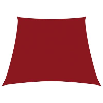 vidaXL Stínicí plachta oxfordská látka lichoběžník 3/5 x 4 m červená