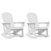 vidaXL Adirondack Houpac&iacute; Křesla 2 ks B&iacute;l&aacute; HDPE