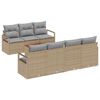 vidaXL Sada zahradn&iacute;ch pohovek s pol&scaron;t&aacute;řem 8 pcs B&eacute;žov&aacute; polyratan