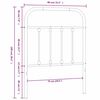 vidaXL Kovov&eacute; čelo postele čern&eacute; 75 cm