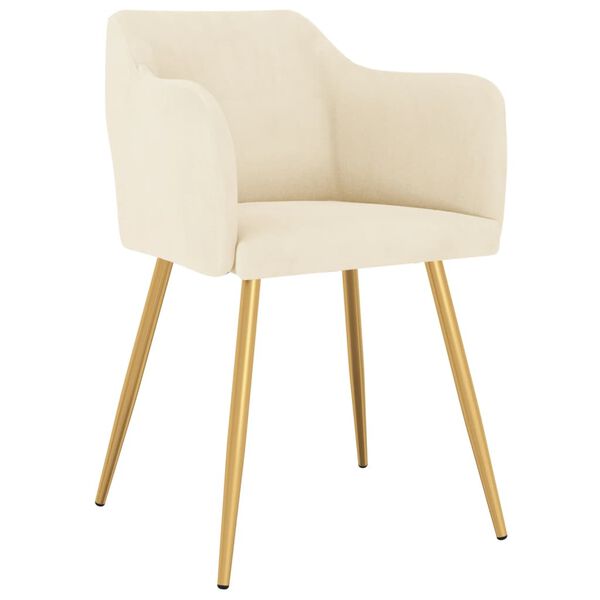 vidaXL j&iacute;deln&iacute; židle 2 ks kr&eacute;mov&eacute; samet