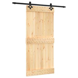 vidaXL Posuvn&eacute; dveře 95 x 210 cm Masivn&iacute; borov&eacute; dřevo (neupraven&eacute;)