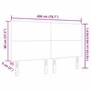 vidaXL Čelo postele s čelo Tmavě &scaron;ed&aacute; 200 cm Uměl&aacute; kůže