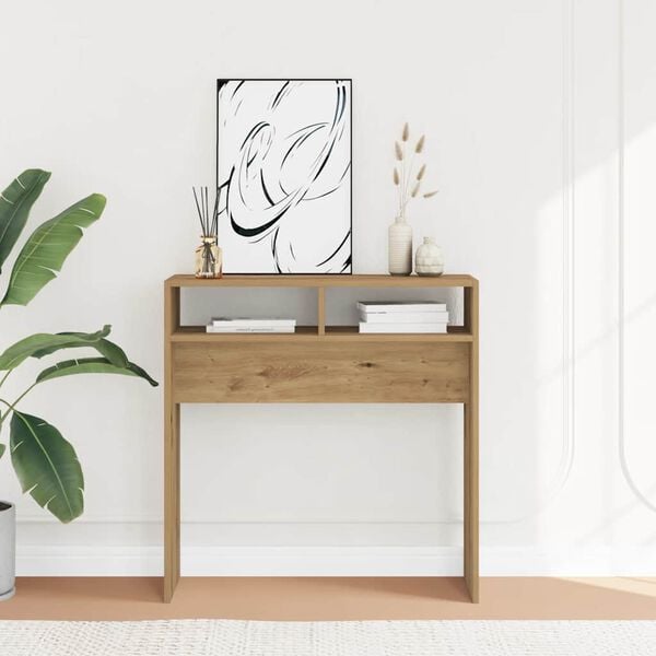 vidaXL Konzolový stolek dub artisan 78 x 30 x 80 cm kompozitní dřevo