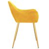 vidaXL J&iacute;deln&iacute; židle 6 ks žlut&eacute; samet
