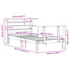 vidaXL Rám postele s čelem bez matrace bílý 100x200 cm