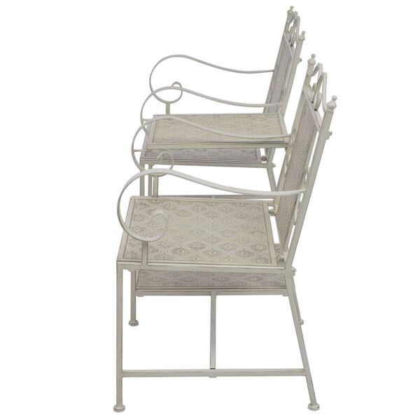 vidaXL 2m&iacute;stn&aacute; zahradn&iacute; lavice 161 cm ocelov&aacute; &scaron;ed&aacute;