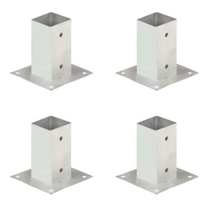 vidaXL Patka na sloupek 4 ks pozinkovan&yacute; kov 71 mm