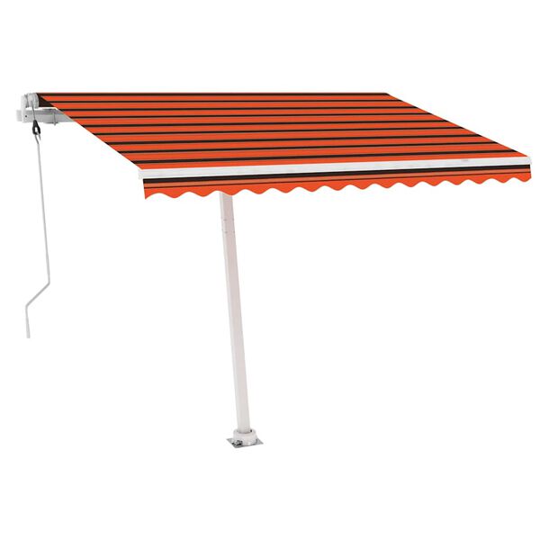 vidaXL Volně stoj&iacute;c&iacute; automatick&aacute; mark&yacute;za 300 x 250 cm oranžovo-hněd&aacute;