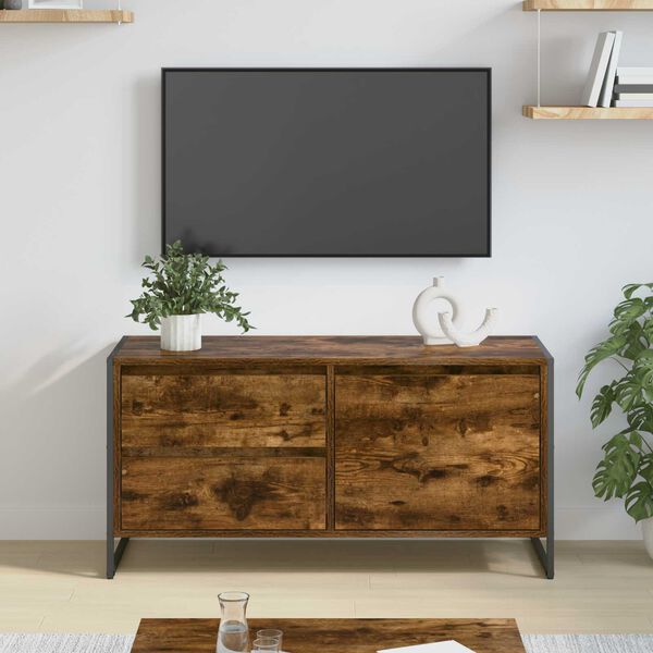 vidaXL Televizn&iacute; skř&iacute;ň Kouřov&yacute; dub 100 x 36 x 49.5 cm kompozitn&iacute; dřevo