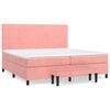 vidaXL Box spring postel s matrac&iacute; růžov&aacute; 200x200 cm samet