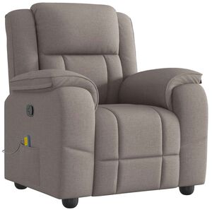vidaXL Mas&aacute;žn&iacute; polohovac&iacute; křeslo taupe textil