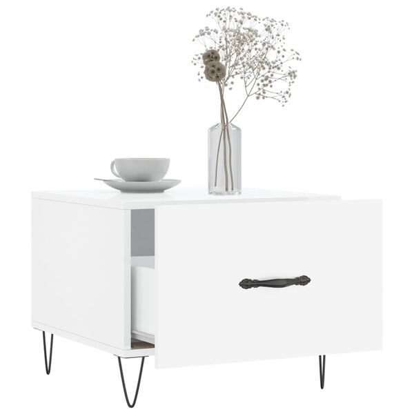 vidaXL Konferenční stolky 2 ks lesklé bílé 50x50x40cm kompozitní dřevo