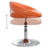 vidaXL Otočn&eacute; j&iacute;deln&iacute; židle 2 ks oranžov&eacute; uměl&aacute; kůže