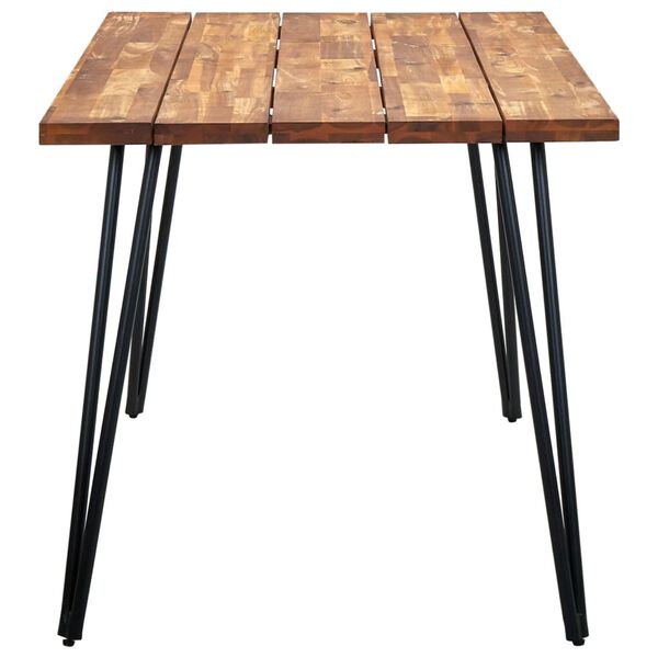 vidaXL Zahradn&iacute; stůl s vl&aacute;senkov&yacute;mi nohami 160x80x75 cm masivn&iacute; ak&aacute;cie