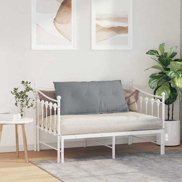 vidaXL Polštář na záda Světle šedá 100 x 19 x 50 cm textil