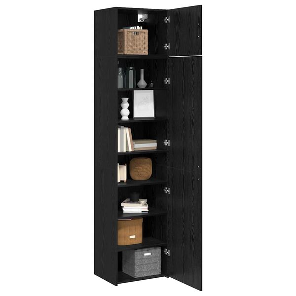 vidaXL Serv&iacute;rovac&iacute; skř&iacute;ň 3 pcs Čern&yacute; dub