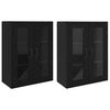 vidaXL N&aacute;stěnn&eacute; skř&iacute;ňky 2 pcs Čern&yacute; dub 69,5 x 34 x 90 cm