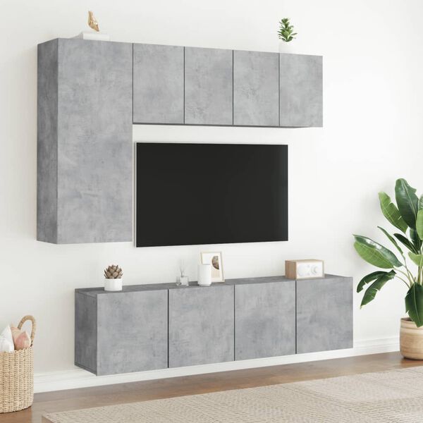 vidaXL TV skříňky nástěnné 2 ks betonově šedé 60 x 30 x 41 cm