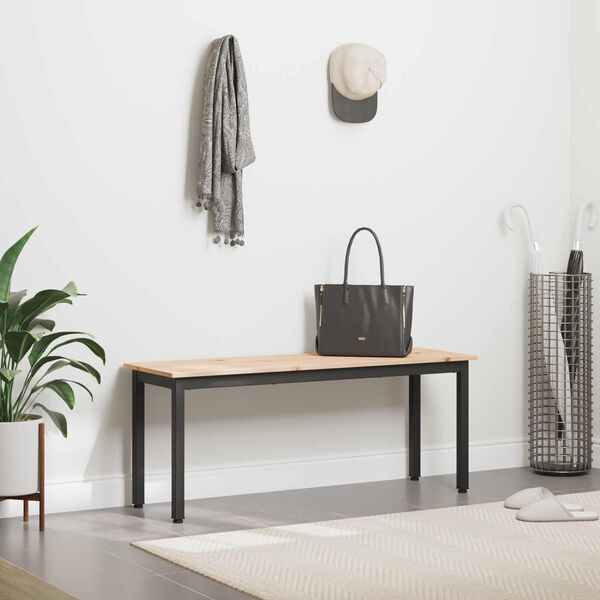 vidaXL lavice Př&iacute;rodn&iacute; 110 x 35 x 45 cm Masivn&iacute; borov&eacute; dřevo