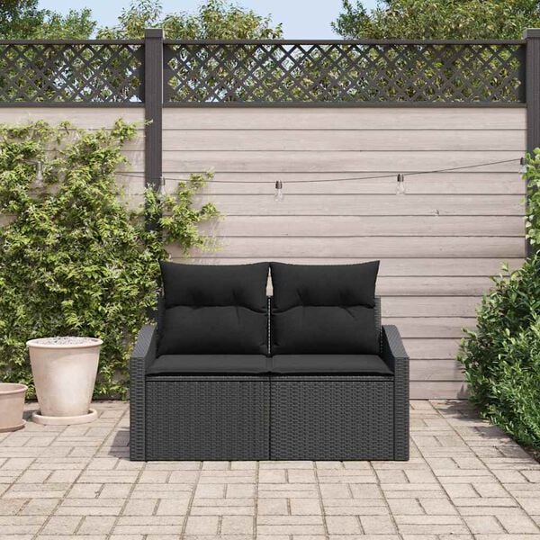 vidaXL Zahradní sofa s polštářem 123 x 62 x 69 cm polyratan