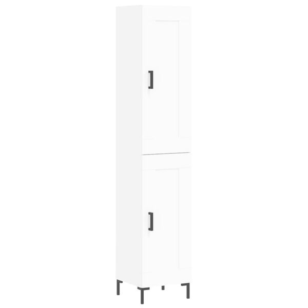 vidaXL Skř&iacute;ň highboard b&iacute;l&aacute; 34,5 x 34 x 180 cm kompozitn&iacute; dřevo