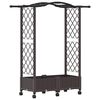 vidaXL Vyv&yacute;&scaron;en&yacute; z&aacute;hon s trel&aacute;ž&iacute; a střechou Hněd&aacute; 124 x 40 x 129 cm PP