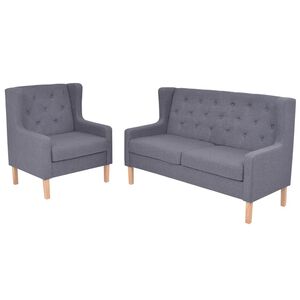 vidaXL Sedac&iacute; souprava 2 kusy textil &scaron;ed&aacute;