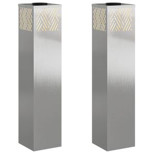 vidaXL Sol&aacute;rn&iacute; LED Cestovn&iacute; Světlo 2 ks Tepl&aacute; b&iacute;l&aacute; 18 x 18 x 80 cm