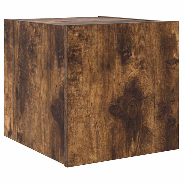 vidaXL N&aacute;stěnn&aacute; TV skř&iacute;ňka s LED osvětlen&iacute;m kouřov&yacute; dub 30,5x35x30 cm