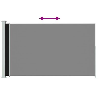 vidaXL Zatahovací boční markýza/zástěna 200 x 300 cm černá