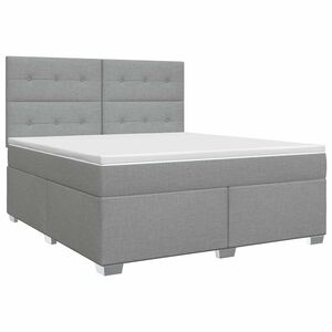 vidaXL Postel boxspring s matrac&iacute; Světle &scaron;ed&aacute; 180 x 200 cm Textil
