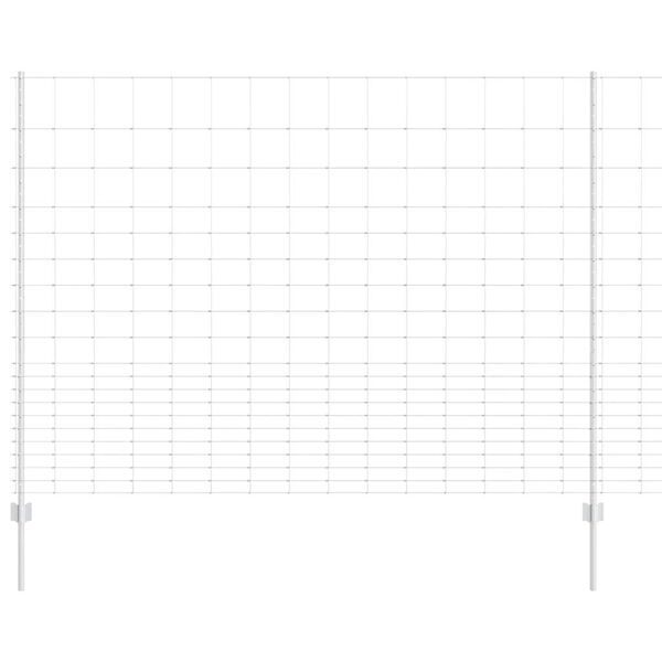 vidaXL Plot s sloupkem Stř&iacute;brn&aacute; 1,6 x 25 m Ocel