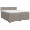 vidaXL Postel boxspring s matrac&iacute; s čelo Taupe 160 x 200 cm Textil
