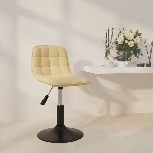 vidaXL Otočn&aacute; j&iacute;deln&iacute; židle kr&eacute;mov&aacute; samet