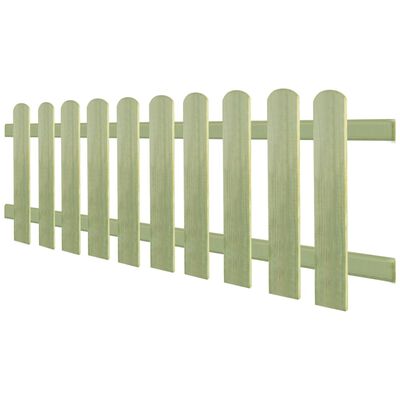 vidaXL Laťkový plot impregnovaná borovice 170 x 60 cm 6/9 cm