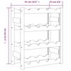 vidaXL Stojan na víno na 16 lahví černý masivní borové dřevo