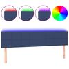 vidaXL Čelo postele s LED modr&eacute; 160x5x78/88 cm textil