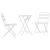 vidaXL Zahradn&iacute; bistro set 3 ks B&iacute;l&aacute; Ocel