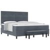 vidaXL Postel s boxspringem s čelo Tmavě &scaron;ed&aacute; 200 x 180 cm samet