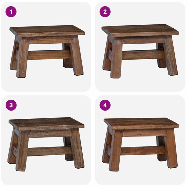 vidaXL Stolička Př&iacute;rodn&iacute; 30 x 20 x 20 cm Mahagonov&eacute; dřevo