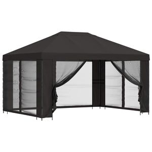 vidaXL Zahradn&iacute; alt&aacute;n se stěnami 4 &times; 3 m Antracitov&aacute; Polyester a ocel